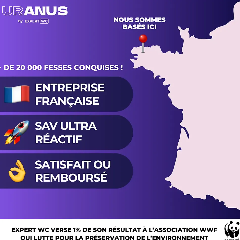 Kit Douchette WC avec Robinet 3 voies (Brevet Déposé) - Marque Française - Qualité supérieure - Expert WC