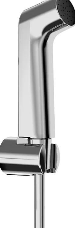 Kit hygiène WC 1 jet avec support et flexible, chrome, Hansgrohe EcoSmart