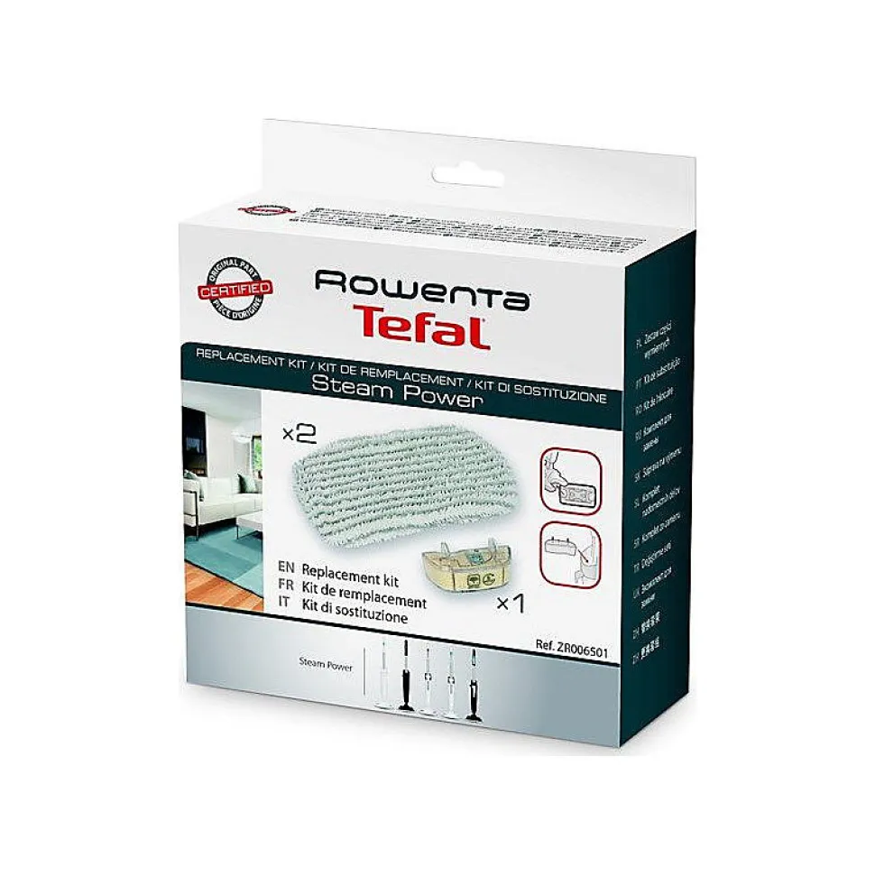 Kit lingettes + cartouche ZR006501 pour Nettoyeur vapeur , STEAM POWER ROWENTA