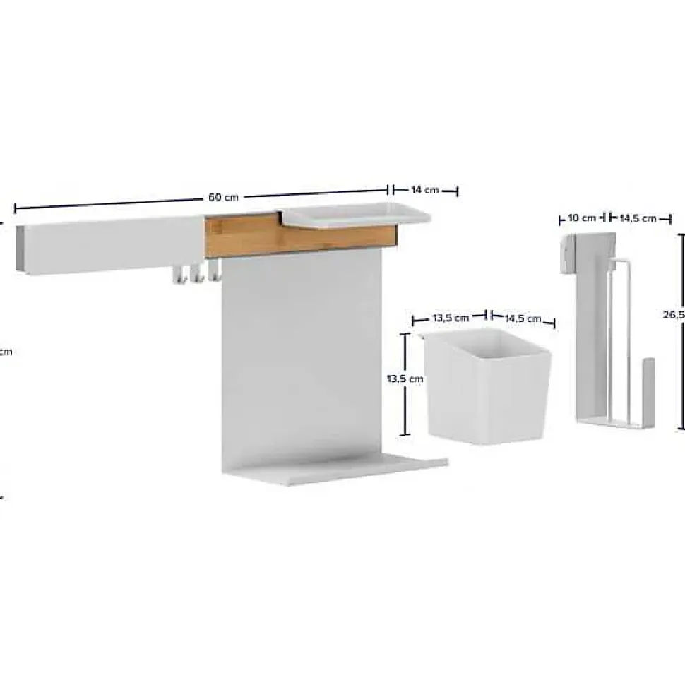 Kit Rangement Mural Cuisine 8 pièces L