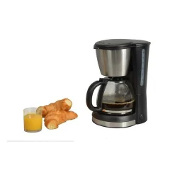 KITCHEN CHEF KSMD250 Cafetiere - 15 tasses - Inox/Noir