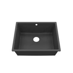 Kitchenette K08 - 120 cm - Façades : Gris - Plan de travail : Gris béton - Crédences : Non - Evier Noir