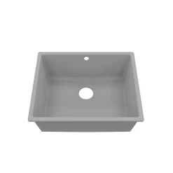 Kitchenette K08 - 120 cm - Façades : Gris - Plan de travail : Noir texturé - Crédences : Non - Evier Gris