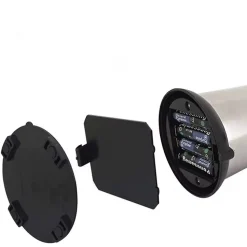 KLEENMAC Distributeur de savon automatique en acier inoxydable avec base étanche et détecteur de mouvement infrarouge