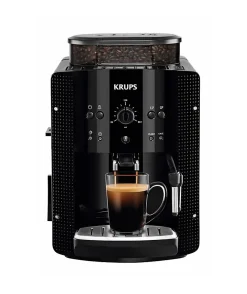 KRUPS Machine a café grain, 1.7 L, Cafetiere espresso, Buse vapeur pour Cappuccino, 2 tasses en simultané, Essential YY8125FD
