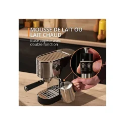 Krups Machine expresso à pompe, inox, Design compact, Arrêt automatique, Thermoblock XP444C10