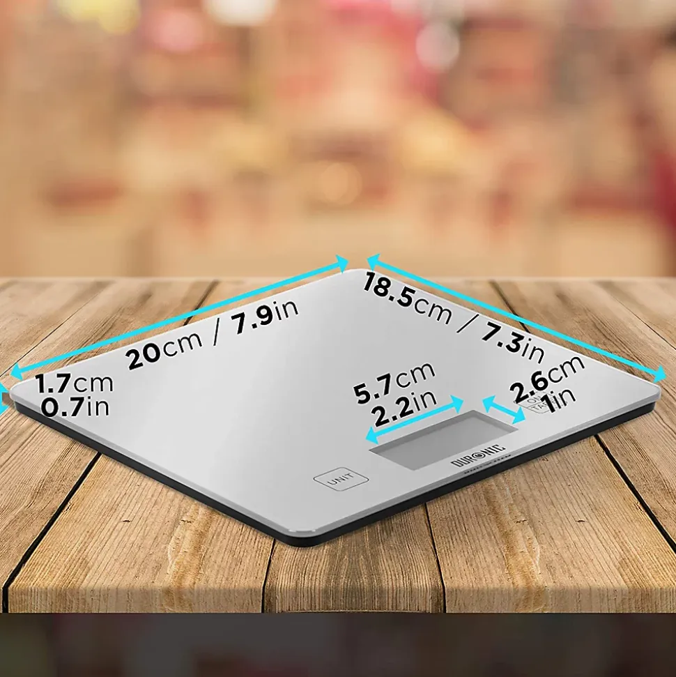 KS1080 Balance de cuisine Capacité 10 kg Affichage numérique Ajout de poids Précision 1 g Pâtisserie Courrier Duronic