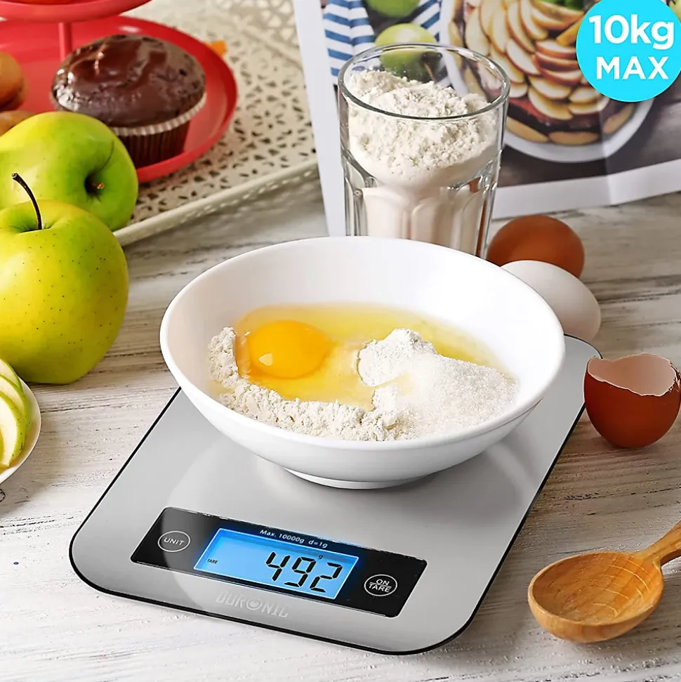KS1007 Balance de cuisine Capacité 10 kg Affichage numérique Ajout de poids Précision 1 g Pâtisserie Courrier Duronic