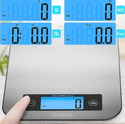 KS1007 Balance de cuisine Capacité 10 kg Affichage numérique Ajout de poids Précision 1 g Pâtisserie Courrier Duronic