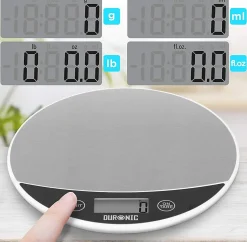 KS3000 Balance de cuisine Capacité 5 kg Affichage numérique Ajout de poids Précision 1 g Bol 2L Pâtisserie Courrier Duronic