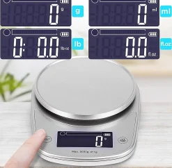 KS5000 SRSS Balance de cuisine Capacité 5 kg Affichage numérique Ajout de poids Précision 1 g Bol 2,5L Pâtisserie Courrier Duronic