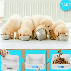 KS100 WH Balance de cuisine Capacité 5 kg Affichage numérique Ajout de poids Précision 1 g Bol 1,2L 4 capteurs précis Duronic