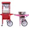 KuKoo Ensemble de Machine à Popcorn, Machine à Barbe à Papa & Chariots