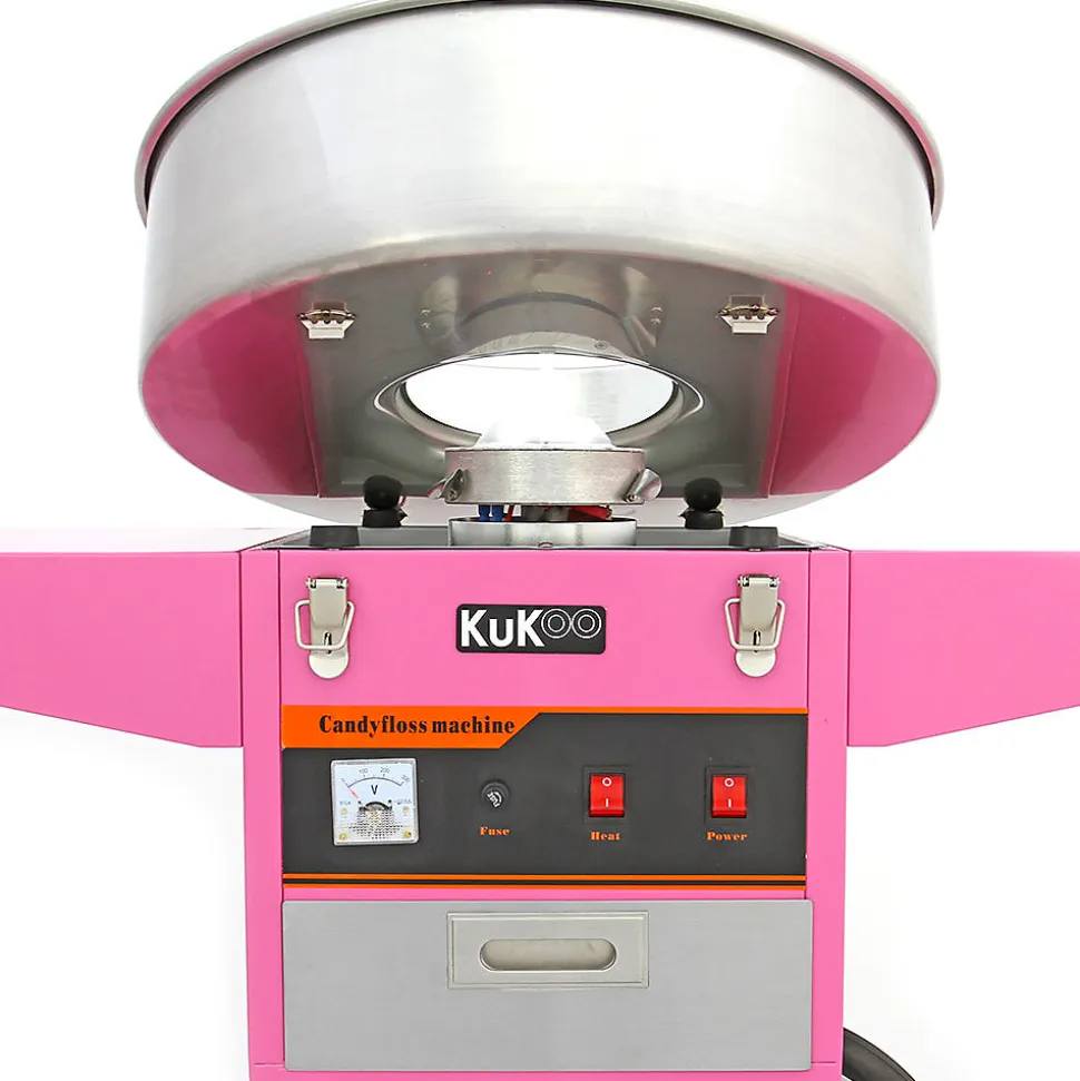 KuKoo Ensemble de Machine à Popcorn, Machine à Barbe à Papa & Chariots