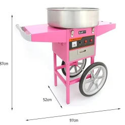 KuKoo Ensemble de Machine à Popcorn, Machine à Barbe à Papa & Chariots