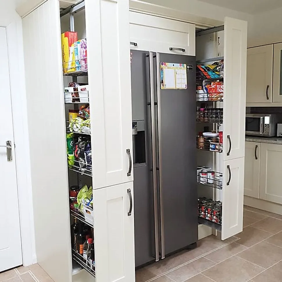 KuKoo Garde-manger de cuisine à fermeture amortie 46cm P x 170-195cm H