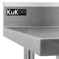 KuKoo Lot de Plan de Travail 150 cm en Inox & 2 Étagères Murales