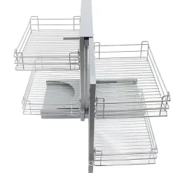 KuKoo Paniers Métalliques d Angle Coulissants - Côté Gauche