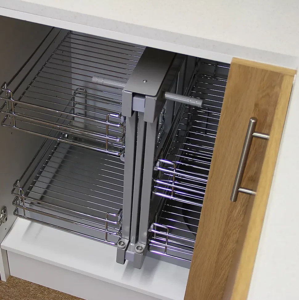 KuKoo Paniers Métalliques d Angle Coulissants - Côté Droit