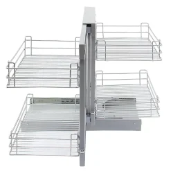 KuKoo Paniers Métalliques d Angle Coulissants - Côté Droit