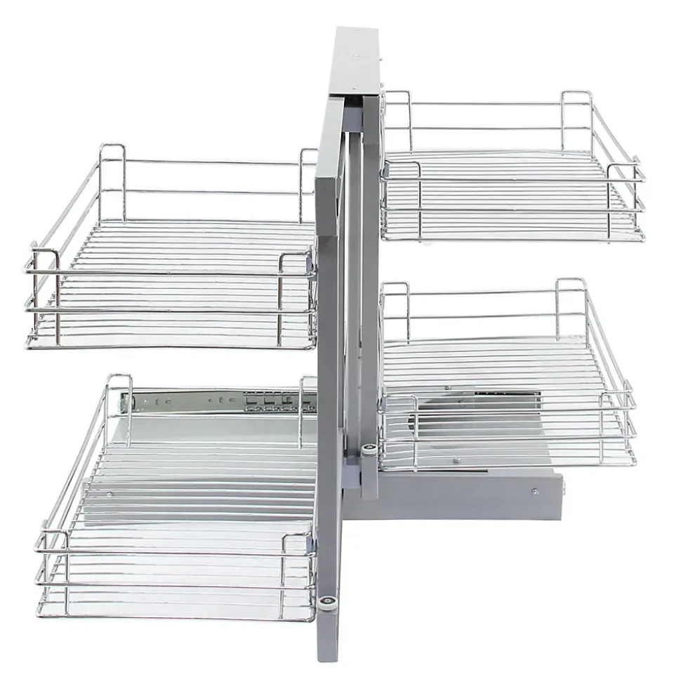 KuKoo Paniers Métalliques d Angle Coulissants - Côté Droit