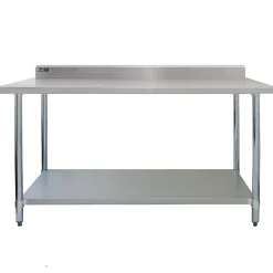 KuKoo Table de Travail en Inox - 180 x 60 x 90 cm