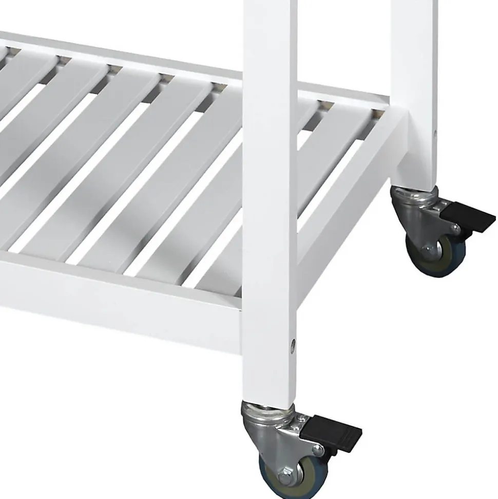 KWIT - Desserte à Roulettes Blanche avec Porte-Bouteilles