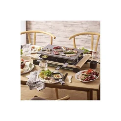 Lagrange - Raclette 399012 - 1100 W - 8 poelons antiadhesif - pierre de cuisson naturelle
