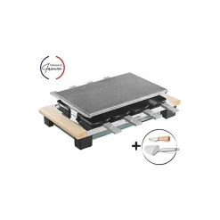 Lagrange - Raclette 399012 - 1100 W - 8 poelons antiadhesif - pierre de cuisson naturelle