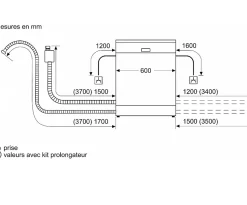 Lave vaisselle pose libre Bosch SMS4HTI48E 12 couverts 60 cm