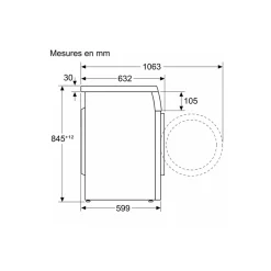 Lave-linge frontal 9kg 1400 tours/min Bosch WUU28T69FR