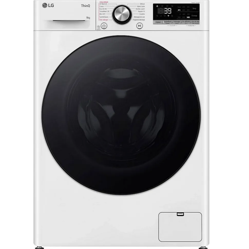 Lave-linge frontal 9kg 1400 tours/min blanc Lg F94R76WHST