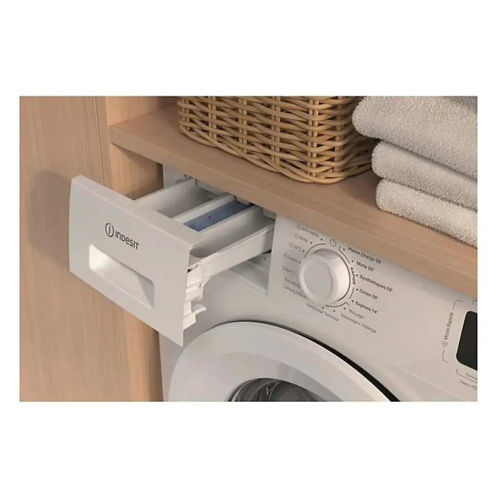 Lave-linge frontal 8kg 1200 tours/min blanc Indesit IMW862MYTIMEFR