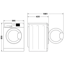 Lave-linge frontal 10kg 1400 trs/min Whirlpool FFBR10489BSVFR