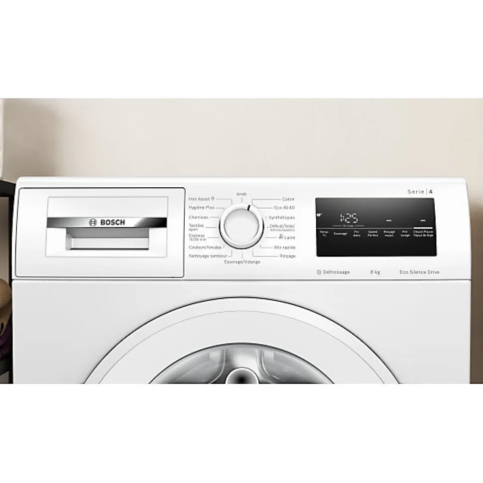 Lave-linge frontal 60m 8kg 1400 tours/min Bosch WAN2827UFR série 4