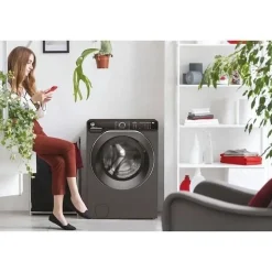 Lave-linge frontaux 9kg HOOVER 1400tr/min Moteur induction 60cm A, HOOVHWP49AMBCR