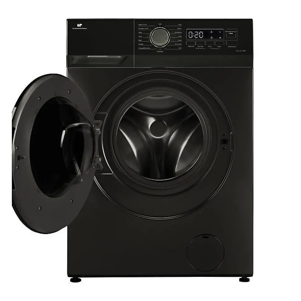 Lave-linge hublot - CONTINENTAL EDISON - CELL10140IBP - 10kg - Moteur induction - 60 cm - Classe A - 1400 trs/min - Noir mat
