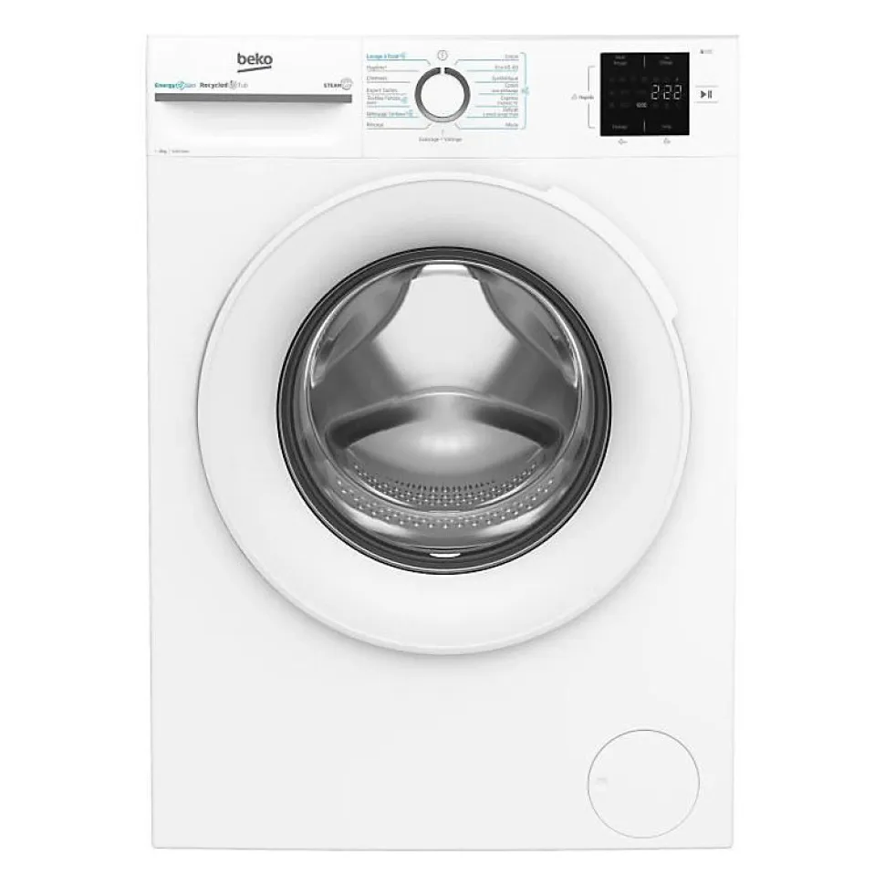 Lave-linge hublot BEKO LLFT39411 - 9 kg - Induction - L60cm - 1400 trs/min - Classe A - Blanc