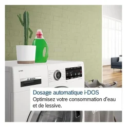 Lave-linge hublot BOSCH WGB244A2FR SER8 - 9 kg - i-DOS - Induction - L60cm - 1400 trs/min - Classe A - Blanc