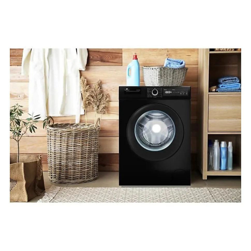 Lave-linge hublot CONTINENTAL EDISON CELL12140IBT - 12 kg - Largeur 59,6 cm - Classe A - 1400 trs/min - moteur induction - noir
