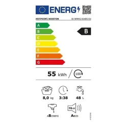 Lave-linge hublot encastrable HOTPOINT BIWMHG81485EU - 8 kg - Induction - L60cm - 1400 trs/min - Classe B