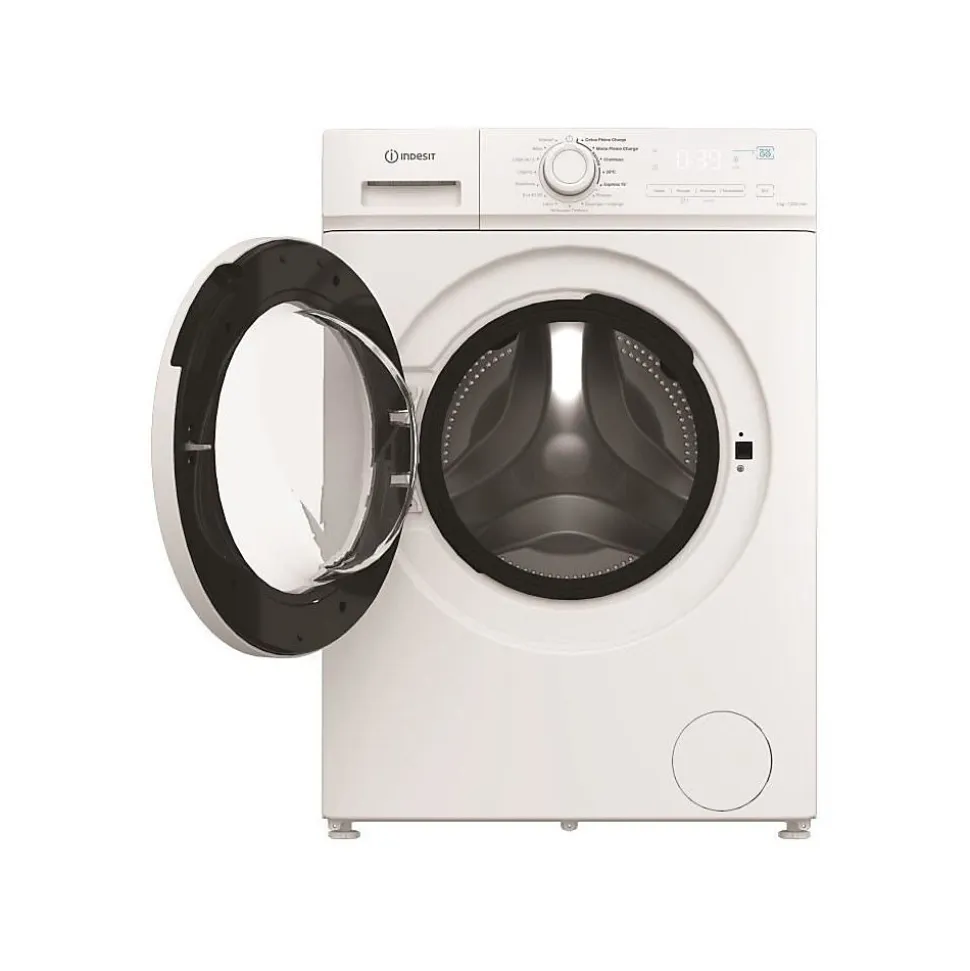 Lave-linge hublot INDESIT IMA762MYTIMEFR - 7 kg - Induction - 1200 trs/min - Push&Go - Classe A - Blanc