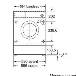 Lave-linge intégrable 8kg 1400 tours/min Siemens WI14W549FF iq700