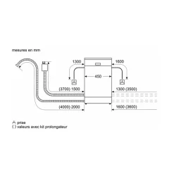 Lave-vaisselle 10 couverts 45db blanc Bosch SPS4EMW61E série 4