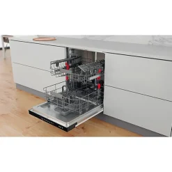 Lave-vaisselle 60cm 14 couverts 44db intégrable avec bandeau Whirlpool WBC3C34PB supreme clean