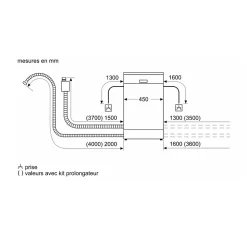 Lave-vaisselle 60cm 10 couvert 46db blanc Bosch SPS2HKW58E