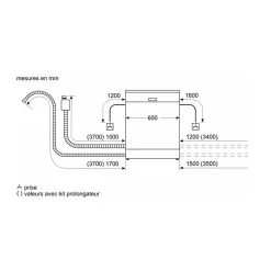 Lave-vaisselle 60cm 13 couverts tout intégrable Siemens SN616X00KF iq100