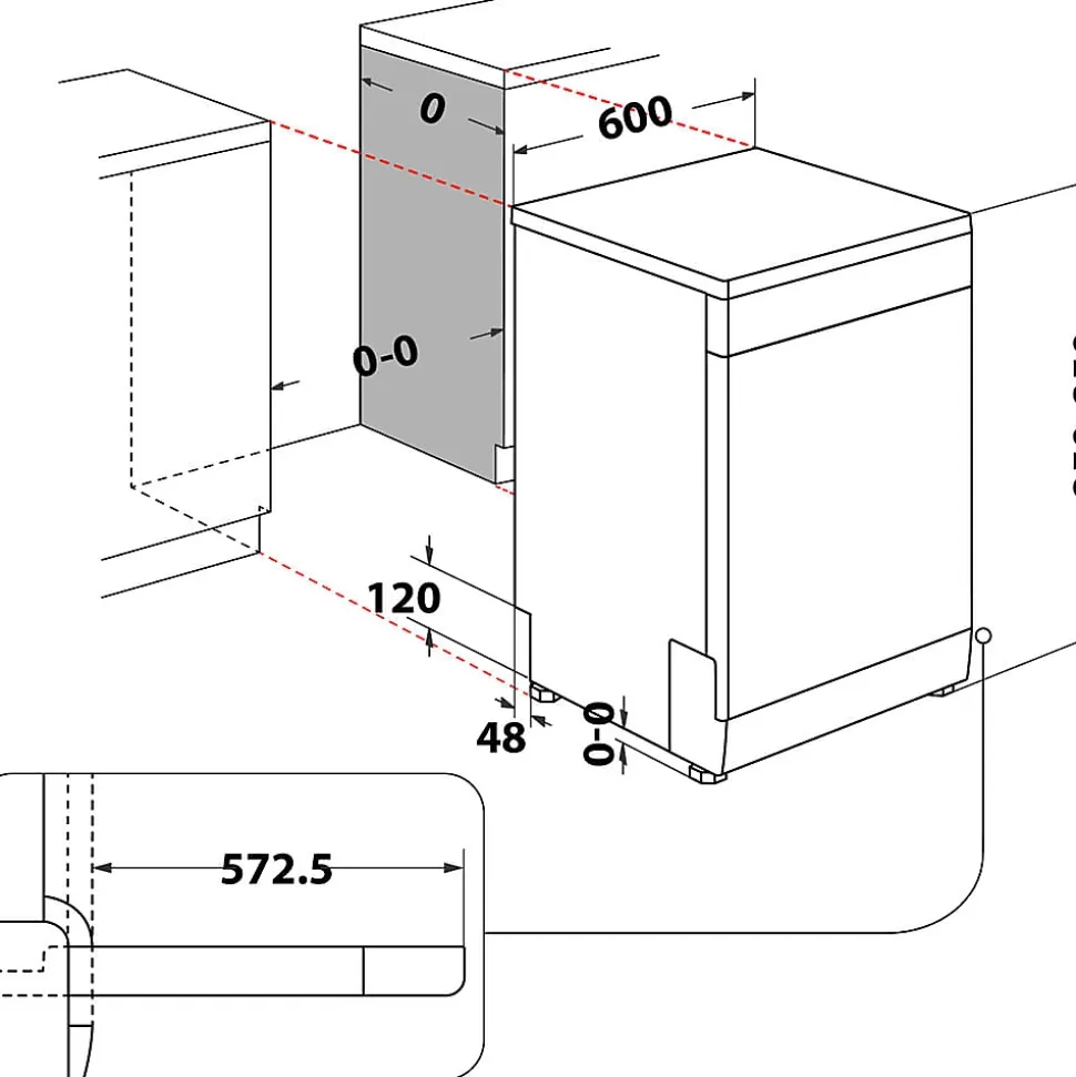 Lave-vaisselle 60cm 14 couverts 44db Whirlpool WFC3C34