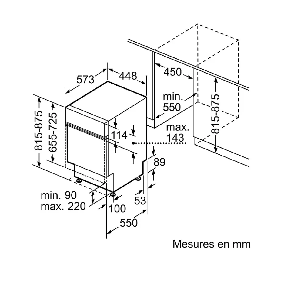 Lave-vaisselle 45cm 10 couverts 46db intégrable avec bandeau metallic Bosch SPI2HKS42E