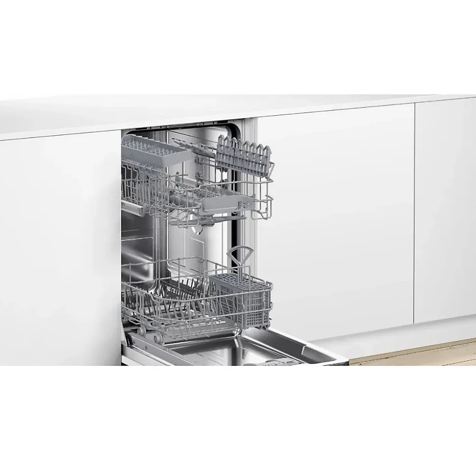 Lave-vaisselle 45cm 10 couverts 46db intégrable avec bandeau metallic Bosch SPI2HKS42E